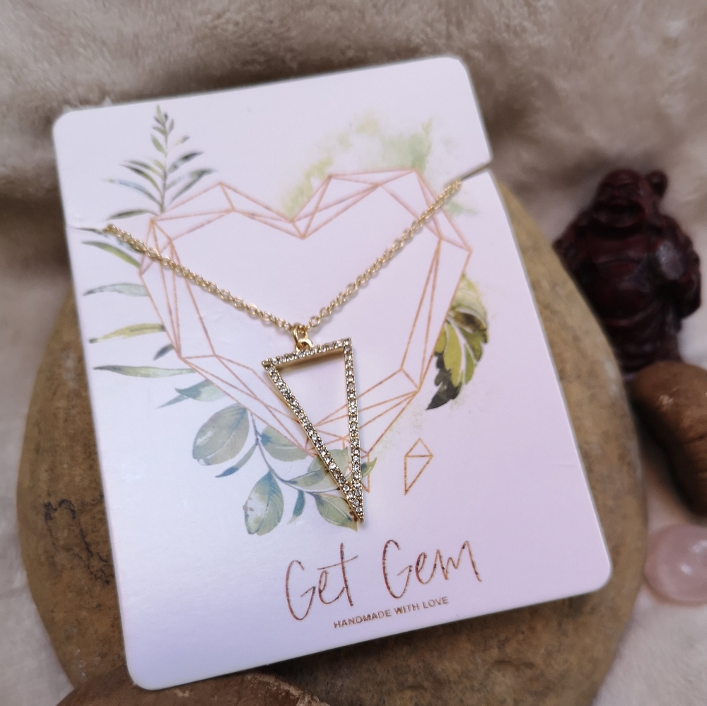 GET GEM triangle Necklace